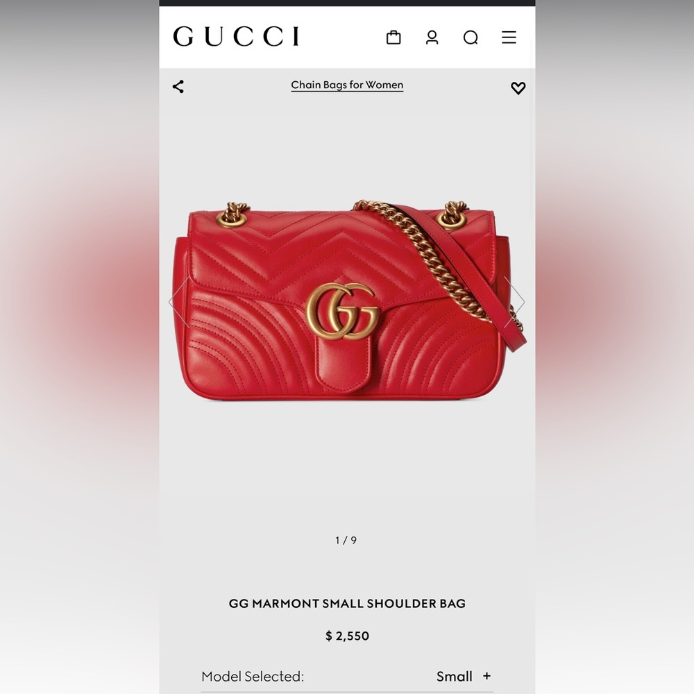 Gucci Marmont Red Bag